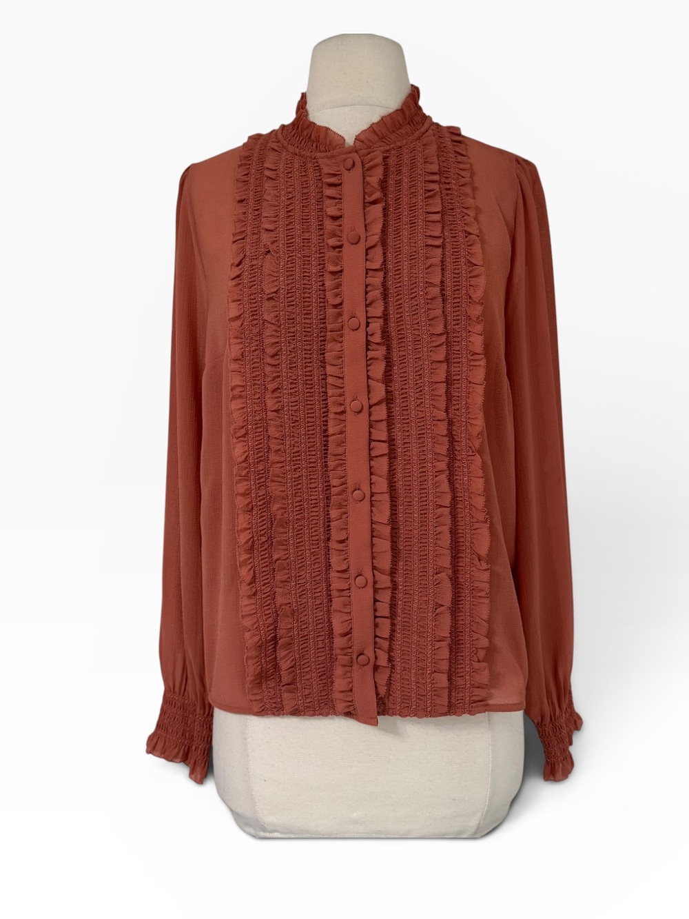 Sezane Ruffled Gasby Blouse - Picture 4 of 14